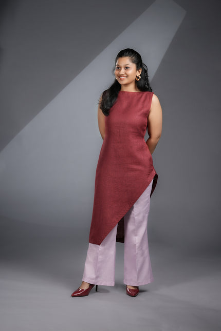 VALKYRIE INSPIRED LONGLINE ASYMMETRICAL TOP