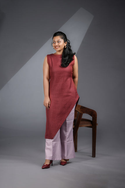 VALKYRIE INSPIRED LONGLINE ASYMMETRICAL TOP