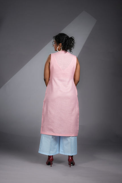 ELSA INSPIRED LONGLINE TIE DOWN VEST