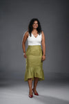 GLORIA DELGADO INSPIRED HIGHLOW FISH CUT SKIRT